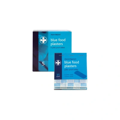 Image of Dependaplast Blue Detectable Pilfer Proof Plaster Box 5X 40