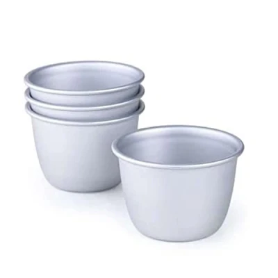 Image of lakeland Mini Pudding Basins 209ml Set of 4 Even Heat Distribution Perfect for Steamed Puds