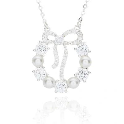 Image of equilibrium Pearl Wreath Silver Plated Necklace