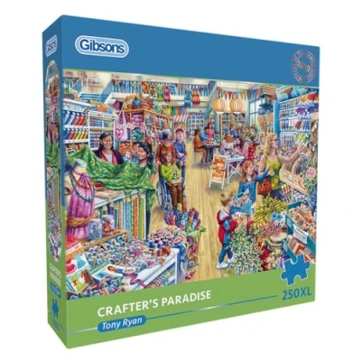 Image of Gibsons Crafters Paradise 250XL Piece Jigsaw Puzzle Beautiful Colourful Extra Large for Adults Sustainable Premium 100% Recycled Board Great Gift Games