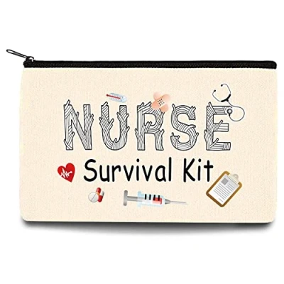 Image of Nurse Printed Zip Canvas Pouch Makeup Bag Make Up Bag, Cosmetic Travel Bag,Toiletry Bag,Organizer Bags,Toiletry Bags, Bride Bridesmaid Bag,Pencil Bag,Wash Bag,Coin Purse (Nurse005)