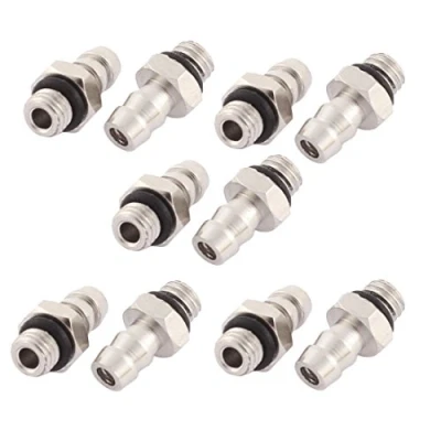 Image of sourcingmap M5 Male Thread to 4mm Pneumatic Tube Hose Mini Barb Fittings 10 Pcs
