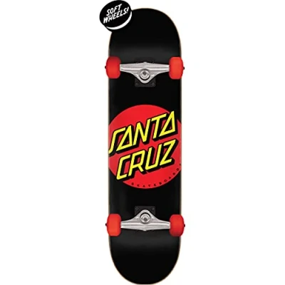 Image of SANTA CRUZ Classic Dot 7.25&quot; compleet skateboard black red