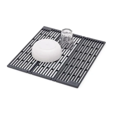 Image of Joseph Platform Folding Over Sink Drainer, Fits Across Sink, Save Worktop Space, Quick Draining, Adjustable Design, Non Slip Feet, Anthracite