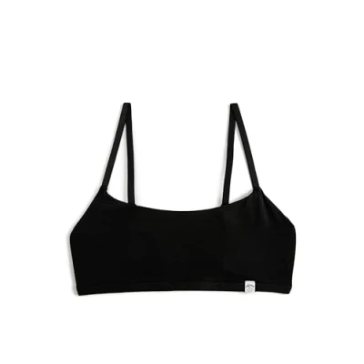 Image of Koton Women&#039;s Padded Viscose Strappy Non Wired Bra, Black(999), L