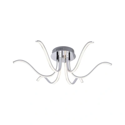 Image of JUST LIGHT. LED ceiling light Valerie 6 bulb Ø67cm steel