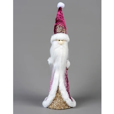 Image of SHATCHI Burgundy Figures Reindeer Tree Unicorn Christmas Tabletop Centrepiece Showpieces Home Art &amp; Craft Xmas Party Window Décor, 34cm Santa
