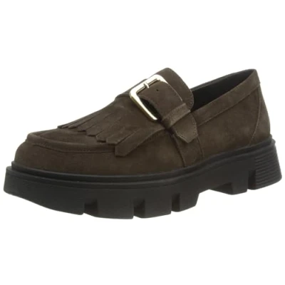 Image of Geox Women&#039;s D Vilde C Moccasin, Dk Brown, 6 UK