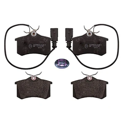 Image of 8D0698451, 8D0698451A, 8D0698451B Brake pad set FEBI BILSTEIN 116018 Rear Axle incl. wear warning contact AUDI: A4 B5 Avant
