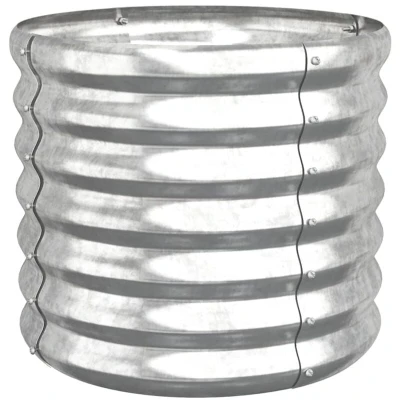 Image of vidaXL Garden Planter Galvanised Steel 40x40x36 cm Silver
