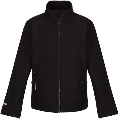 Image of Regatta Professional Kids&#039; Ablaze 2 Layer Softshell Black, Size: 7 8 Years