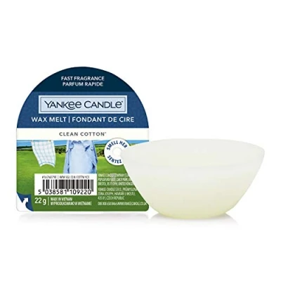 Image of Yankee Candle Wax Melts, Clean Cotton, Up to 8 Hours of Fragrance, 1 Count