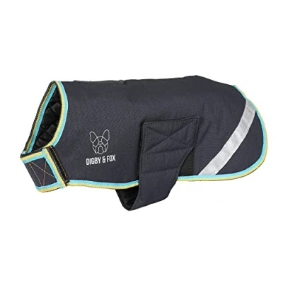 Image of Shires Digby &amp; Fox Waterproof Dog Coat Grey Medium