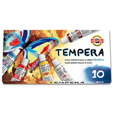 Image of KOH I NOOR 016254800000 16 ml Set of Tempera Colour Paint (Pack 10)