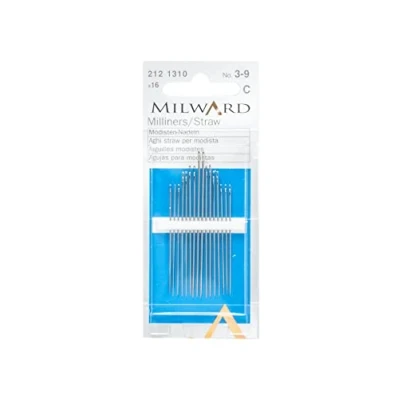 Image of Straw/Milliners Hand Sewing Needles, Nos.3 9