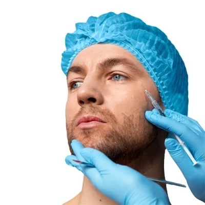 Image of SUPERGUARD GB Hair Nets for Catering Premium Disposable Mob Caps Kitchen Net Cover Double Stitched (Pack of 100) (Sky Blue)