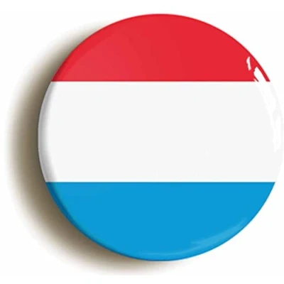 Image of Luxembourg National Flag Fridge Magnet (Circular 2inch / 50mm Diameter)