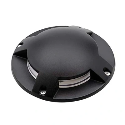 Image of LITECRAFT Surface Mount Ground Drive Over Light Outdoor IP67 Rated 4 Way Black