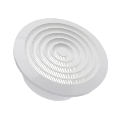 Image of Ø 125mm / 5 inch Round Air Vent Cover Ceiling Ventilation Grille with Insect Screen ABS Plastic White