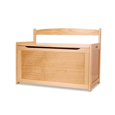 Image of Melissa &amp; Doug Furniture Wooden Toy Chest Honey