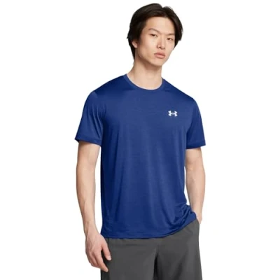 Image of Under Armour Launch Shortsleeve Print Tshirt, Men&#039;s, Size: Medium, Tech blue
