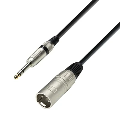 Image of Adam Hall 3 Star Series 10m XLR Male to 6.3mm Jack Stereo Microphone Cable
