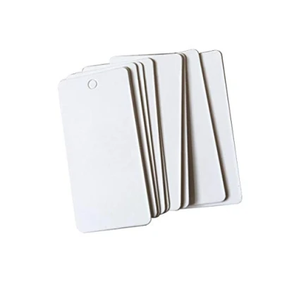 Image of ZHOUBA 100Pcs 40x20mm White Blank Label Price Tags Kraft Paper for Wedding Favour Cards,Gift Tags,DIY Tags,Luggage Tags,Price Label,Store Hang