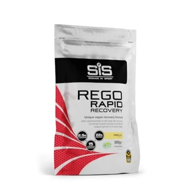 Image of Science In Sport REGO Rapid Recovery Protein Powder, Vegan Powder for Muscle Recovery, Vanilla, 10 Servings, 500g Bag