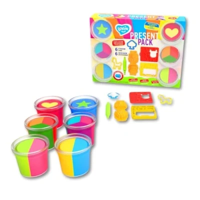 Image of Present Pack Lovin Modeling Set with Colour Dough, Craft Kits for Kids Arts and Crafts Dough Modelling Sculpting Playdough Ideal Creative Activity Kit Children