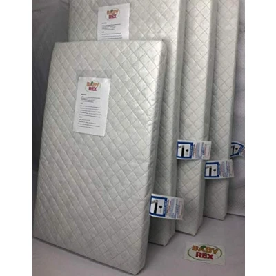 Image of Baby Rex Travel Cot Mattress 119 x 59 10 cm Quilted Breathable Antiallergenic UK Made