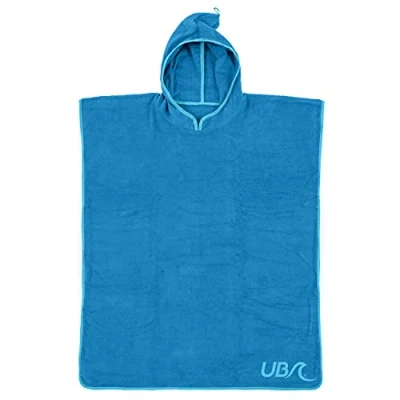 Image of Urban Beach Hooded Towel for Kids, Cotton Pool Poncho, One Size Blue, sze, BGG1736