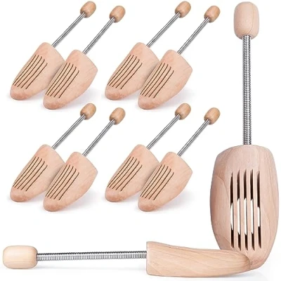 Image of SULPO 5 Pairs shoe Tree wooden Trees boot Stretchers stretcher shaper shape holder moisture absorption