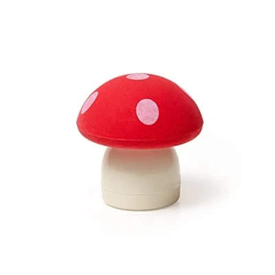 Image of Legami Eraser with Sharpener Magic Mushroom, 0.5x5 cm, Red Version, to Clear and Tempere, Rubber Mushroom Shape