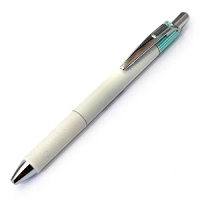 Image of Pentel EnerGel Clena Retractable Liquid Gel Pen, Micro Fine Point 0.3mm Needle Tip, Black Ink, Mint Green Body (BLN73LK A)