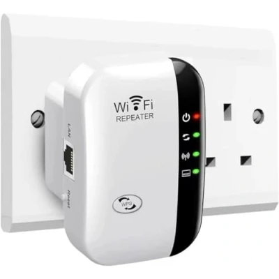 Image of 2025 Newest WiFi Booster, Extender, Repeater, Covers Up to 3650 Sq.ft and 45 Devices, Internet Booster with Ethernet Port, Quick Setup, Home Wireless Signal Booste