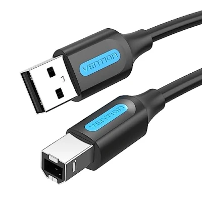 Image of VENTION Printer Cable 1m USB 2.0 Type A Male to B Lead Scanner Cord Compatible with HP/Epson/Dell/Canon/Lexmark/Xerox/Brother/Samsung etc.
