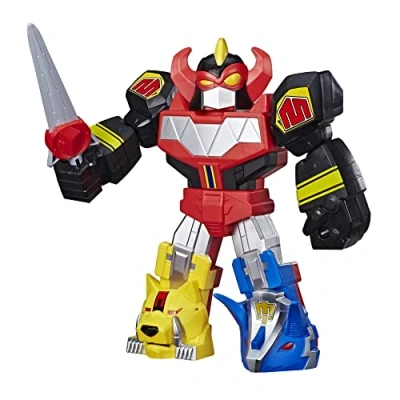 Image of Power Rangers Playskool Heroes Mega Mighties Megazord Action Figure, 12 Inch Mighty Morphin Toy for Kids Ages 3 and Up