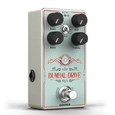 Image of Donner Overdrive Guitar Pedal, Dumbal Drive Pedal for Electric Guitar, Dumble Style with 2 Band EQ Boost Effect Pure Analog True Bypass