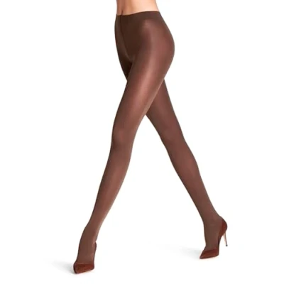 Image of FALKE Women&#039;s Seidenglatt 80 DEN W TI Opaque Plain 1 Pair Tights, Brown (Espresso 5188), S