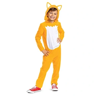 Image of DISGUISE DISK129159K Official Tails Sonic 2 The Hedgehog Costume Kids, Orange, Medium