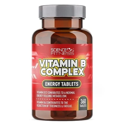 Image of B Complex Vitamins 360 Tablets, Suitable for Vegans Supplements, B1,B2, B6, B12 with Folic Acid