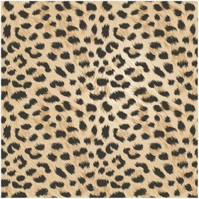Image of Full Roll Fur Natural Animal Print Wallpaper Kids Room Bedroom Living Feature Statement Wall Washable Peelable 10.05m x 53cm Contemporary Versatile Leopard