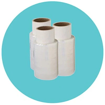 Image of Triplast 1 Roll x 100mm Clear Mini Stretch Shrink Wrap 150m Long Roll, Core, 17mu Thick Pallet Wrap, Cling Film, Plastic Packaging for Removals, Industrial &amp; Warehouse Use