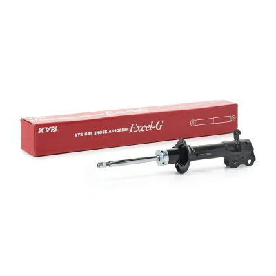 Image of 4160162R10, 4160162R11, 4160162R30, 4160162R31, 4160162R50 Shock absorber KYB 3320046 Front Axle Right Gas Pressure Twin Tube Suspension Strut Top pin