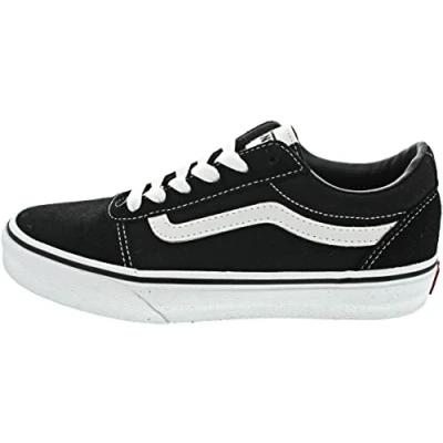 Image of Vans Boy&#039;s Yt Ward Sneaker, Black Suede Canvas White C24, 10 UK Child