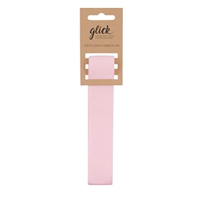Image of Glick Luxury Gros Grain Ribbon, Perfect for Gift Wrapping, Arts &amp; Crafts,Light Pink,2m x 250mm