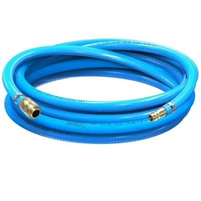 Image of AUPROTEC Compressed Air Hose Set 8 mm Diameter Inside 1 m PVC I with Brass Quick Coupling for Compressor Highly Flexible