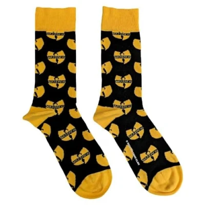 Image of SOCKSHOP Music Collection 1 Pair Wu Tang Clan Cotton Socks Logo Repeat One Size