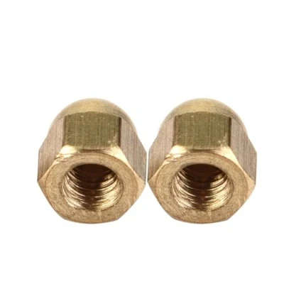 Image of Brass Acorn Nut Kit Dome Head Cap Hex Nuts Set Vehicle Fasteners m3 m12 Fix Tires (M5)