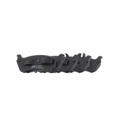 Image of 1634200520, 1634201420, A1634200520 Brake pad set VALEO 598813 Rear Axle incl. wear warning contact without anti squeak plate MERCEDES BENZ: ML Class